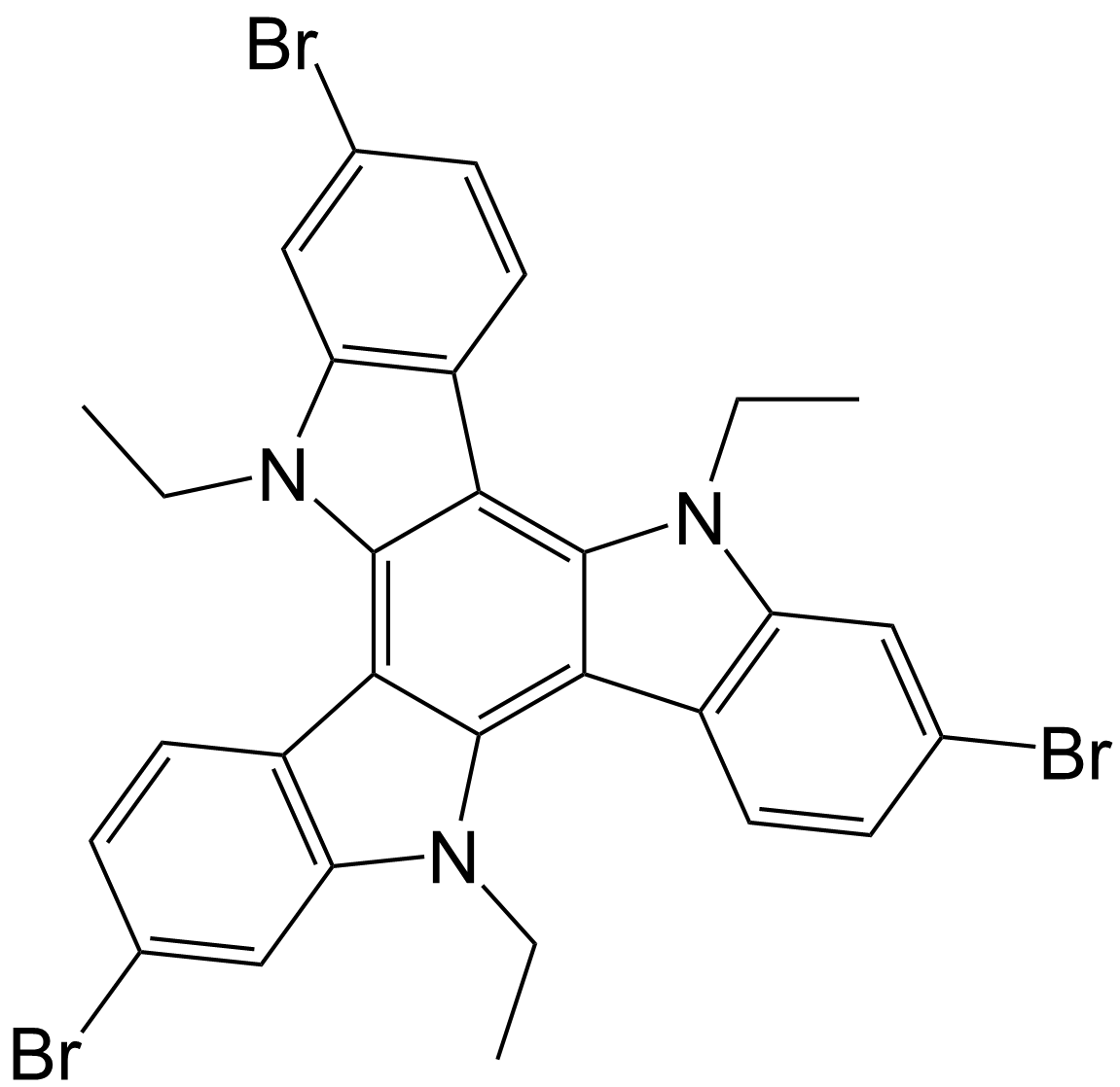 1253392 69 6 2 7 12 tribromo 5 10 15 triethyl 10 15 dihydro 5h diindolo